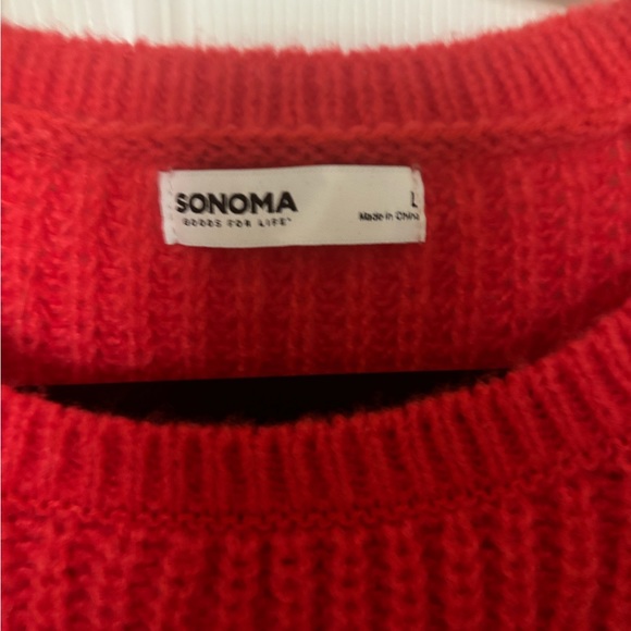 Polyester recycled fabric salmon color sweater - Picture 3 of 3